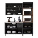 Ver imagem 4 de Conjunto Cozinha Modulada 3 Peças 100% MDF Bari Chumbo