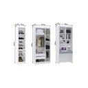 Ver imagem 5 de Guarda Roupas e Bancada Home Office Modulado Alpes 5 Portas de Bater 3 Gavetas MDP Branco Pf e Grey