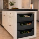 Ver imagem 2 de Fruteira Deslizante Elite 57x37x13cm Preto Fosco Aço Carbono Schmitt Cozinha Frutas Gaveta