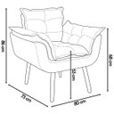 Ver imagem 7 de Kit Namoradeira Decorativa E 2 Poltronas Confortável Para Sala Recepção Manicure Alice Suede