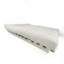 Ver imagem 3 de Sofa Cama Futon Oriental King Branco Off Sarja Impermeável Madeira Maciça Pinus Natural Sem