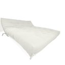 Ver imagem 2 de Sofa Cama Futon Oriental King Branco Off Sarja Impermeável Madeira Maciça Pinus Natural Sem
