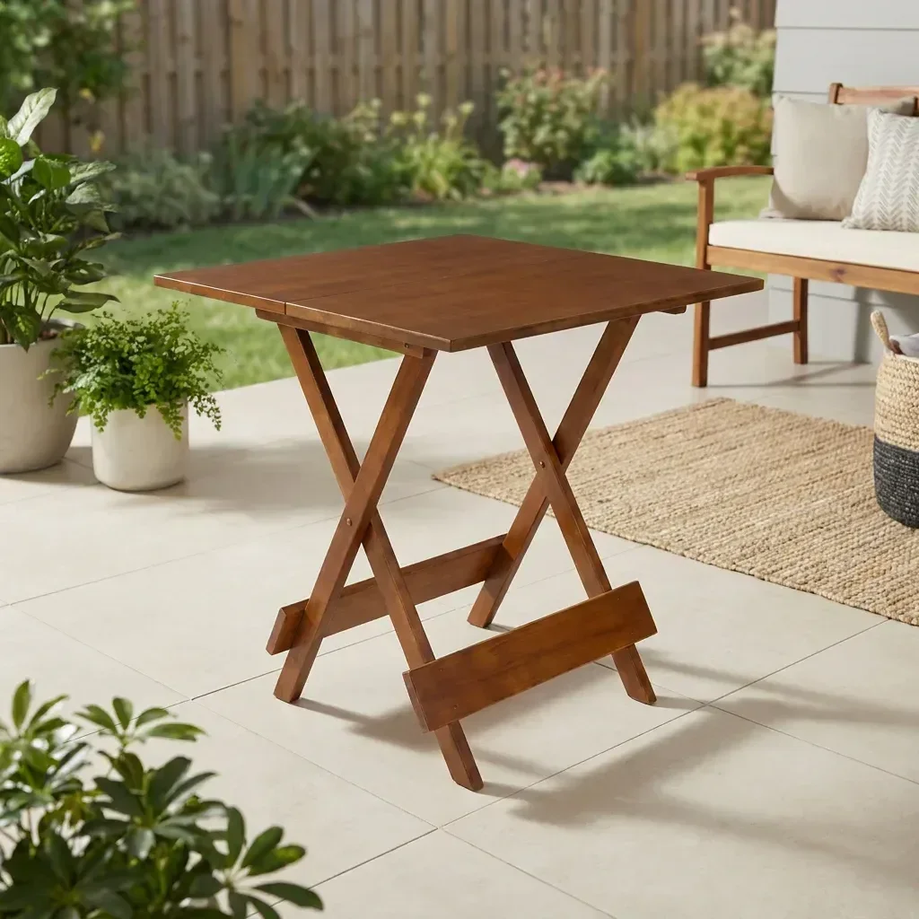 Ver imagem 7 de Mesa Dobrável 70x70cm em MDF Ultra Plus Imbuia Marrom