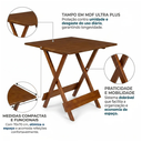 Ver imagem 4 de Mesa Dobrável 70x70cm em MDF Ultra Plus Imbuia Marrom