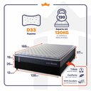 Ver imagem 4 de Conjunto Cama Box Viúva Dakota Preto 128x188x57 Espuma D33