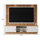 Ver imagem 4 de Estante Home Santos 201,2cm Off White/amêndoa para Tv até 70” - Mobler
