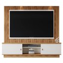 Ver imagem 1 de Estante Home Santos 201,2cm Off White/amêndoa para Tv até 70” - Mobler