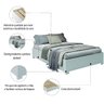 Cama Box Base Queen para Colchão de 1,58m Desmontável Aruba Branco Dobuê - 6