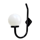 Ver imagem 1 de Luminária Globo Braço Curvo de Parede Alumínio Preto 56x20cm Ouro Minas