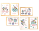 Ver imagem 1 de Quadro Infantil Menina 6 un A4 vidro e pendurador