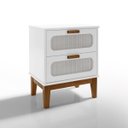 Ver imagem 3 de Mesa de Cabeceira Lateral Apoio para Despertador Santorini 45cm:branco