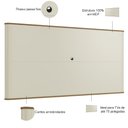 Ver imagem 4 de Rack Sala com Painel para Tv 75 Pol 4 Portas Brise 180cm Pés Dourado Clio I03 Louro Luna - Lyam