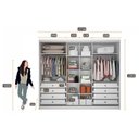 Ver imagem 2 de Guarda Roupa Casal Logan 3 Portas 8 Gavetas Neve com Nicho – Novo Horizonte