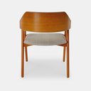 Ver imagem 7 de Cadeira de Madeira Viena Encosto Curvado Cor Mel Estofado Facto Garden Bege Acinzentado