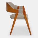 Ver imagem 6 de Cadeira de Madeira Viena Encosto Curvado Cor Mel Estofado Facto Garden Bege Acinzentado