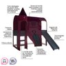Cama Infantil com Escorregador Barraca 1 Torre e LED Castelo Princesa P13 Branco/Rosa - Mpozenato - 3
