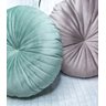 Almofada Redonda Veludo Rendy Verde Menta - 2