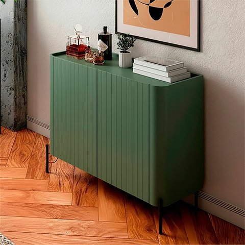 Buffet Mdf com Gaveta e Porta Brise L98,5 X A81,5cm Musgo/preto F830b