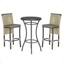 Ver imagem 1 de Mesa Bistrô e 2 Banquetas Roma Preta Corda Náutica Estofado 8 Trama Original