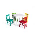 Ver imagem 2 de Conjunto de Mesa Infantil 60x60 com 4 Cadeiras Colorido I - Jm Móveis