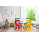 Ver imagem 1 de Conjunto de Mesa Infantil 60x60 com 4 Cadeiras Colorido I - Jm Móveis