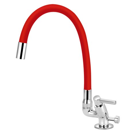 Torneira Gourmet Mesa com Saída Universal para Purificador:vermelho