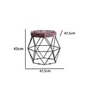 Ver imagem 2 de Puff Onix Preta Estampado Metal Móveis