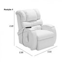 Ver imagem 3 de Poltrona de Amamentação Balanço Giro Couro Ecológico Imperial  