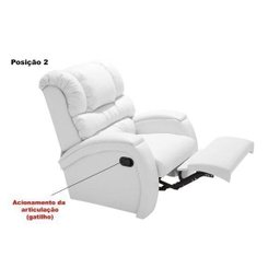 Poltrona de Amamentação Imperial Zero Wall Couro Ecológico  - 3