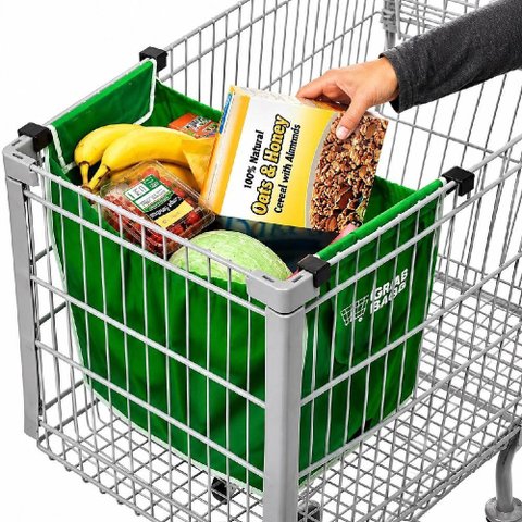 Kit 2 Sacola de Compras Carrinho Supermercado Reutilizaveis