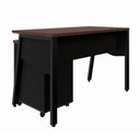 Ver imagem 4 de Mesa Escrivaninha 120cm x 60cm Tampo Chanfrado e Gaveteiro Móvel com 4 Gavetas F5 Office Cor:Louro