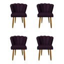 Ver imagem 1 de Kit 4 Cadeiras Flor para Quarto Penteadeira - Balaqui Decor Cor:roxo