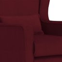 Ver imagem 5 de Poltrona C/ Puff Balanço Amamentação Aurora Suede Bordo - Lm Decor