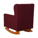 Ver imagem 6 de Poltrona C/ Puff Balanço Amamentação Aurora Suede Bordo - Lm Decor