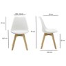 Kit 5 Cadeiras Estofadas Saarinen Wood Pés de Madeira Branco - 4