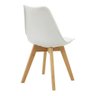 Kit 5 Cadeiras Estofadas Saarinen Wood Pés de Madeira Branco - 7