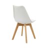 Kit 5 Cadeiras Estofadas Saarinen Wood Pés de Madeira Branco - 6