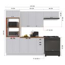 Ver imagem 4 de Cozinha Modulada Completa Americana 100% MDF 270cm com Rodapé Provence Multimóveis Crink-CPL018
