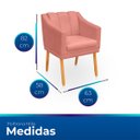 Ver imagem 6 de Poltrona Cadeira para Sala Confortável e Moderna Mila Suede