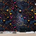 Ver imagem 7 de Papel de Parede Gamer 3d Gafite Auto Colante Efeito Pixel Tecnologia Gamer Informatica Lavavel 18m