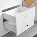 Ver imagem 4 de Guarda Roupa Solteiro Versa 3 Portas 2 Gavetas Branco/Rosa Flex