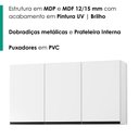 Ver imagem 5 de Armario Aereo 3 Portas 118 cm Suecia Branco Rudk