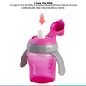 Copo Infantil Antivazamento Com Alça Para Bebê Com Bico Rígido Clingo - Rosa - 4