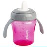 Copo Infantil Antivazamento Com Alça Para Bebê Com Bico Rígido Clingo - Rosa - 6