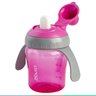 Copo Infantil Antivazamento Com Alça Para Bebê Com Bico Rígido Clingo - Rosa - 7