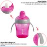 Copo Infantil Antivazamento Com Alça Para Bebê Com Bico Rígido Clingo - Rosa - 2
