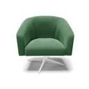 Ver imagem 3 de Kit 02 Poltronas Giratória Stella Veludo Verde Base Cromada - D’Rossi