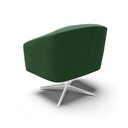 Ver imagem 5 de Kit 02 Poltronas Giratória Stella Veludo Verde Base Cromada - D’Rossi