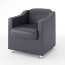 Ver imagem 3 de Poltrona para Recepção Consultorio Médico – Balaqui Decor Cor:Courino Cinza