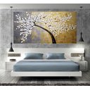 Ver imagem 5 de Quadro Pintura Tela Abstrato Moderno 2180: 50cm (A) x 100cm (L)